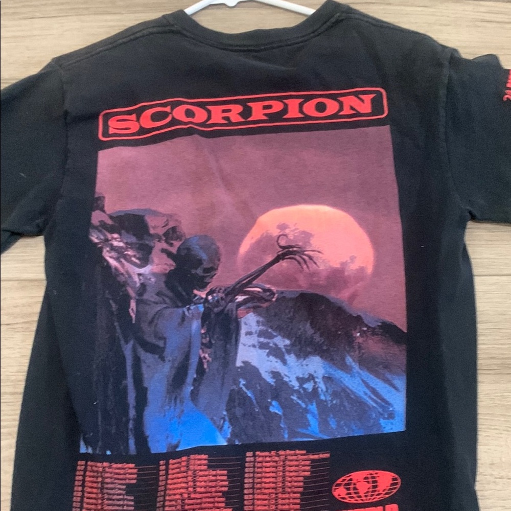 Drake concert and Red Short Sleeve Tee with Graphic Design